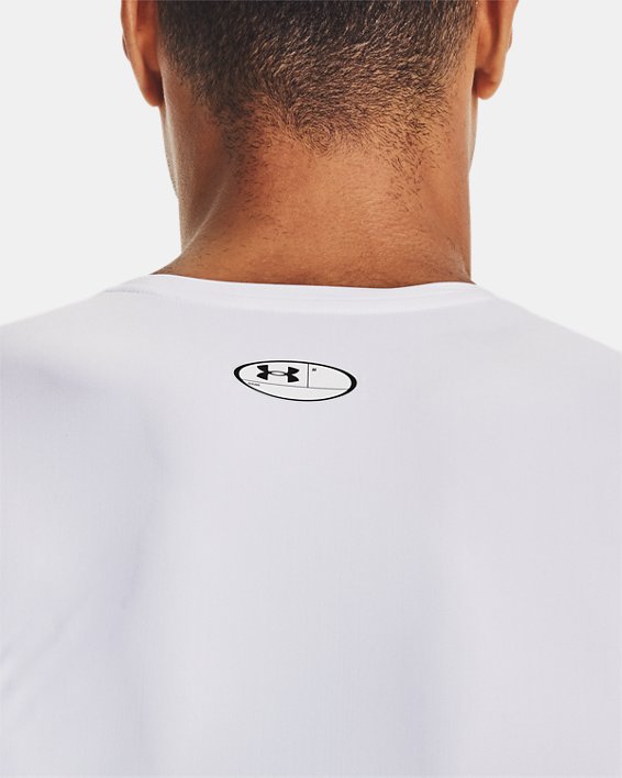 Camiseta de manga corta de compresión UA Iso-Chill para hombre, White, pdpMainDesktop image number 4